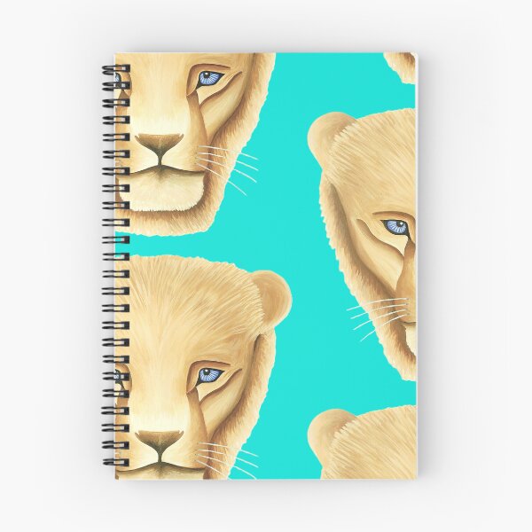 Item preview, Lion head portrait design teal background big cat unique gift present artwork designed and sold by Arniesart85.