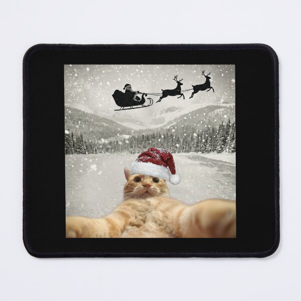 Item preview, Funny Christmas Cat Selfie with Santa Claus Christmas Meme designed and sold by Foryoubroshirt.