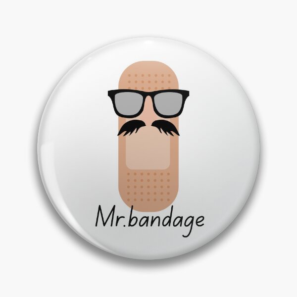 Item preview, Mr. Bandage: Funny Bandage Pun with Glasses & Mustache designed and sold by Like it.