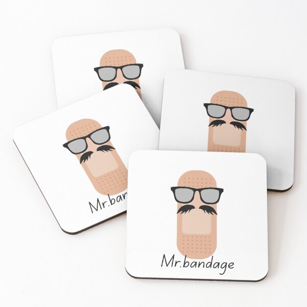 Item preview, Mr. Bandage: Funny Bandage Pun with Glasses & Mustache designed and sold by Like it.