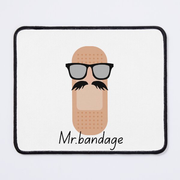 Item preview, Mr. Bandage: Funny Bandage Pun with Glasses & Mustache designed and sold by Like it.