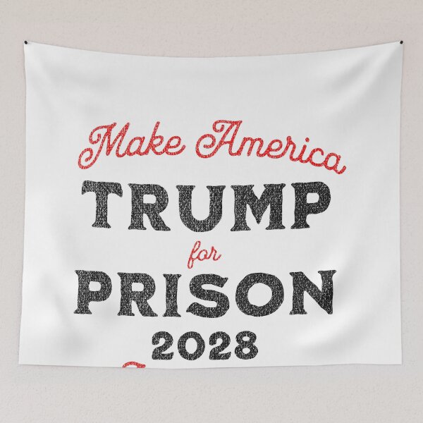 Item preview, Trump for Prison 2028 – Make America Just Again Parody Design designed and sold by Artichoke Press.