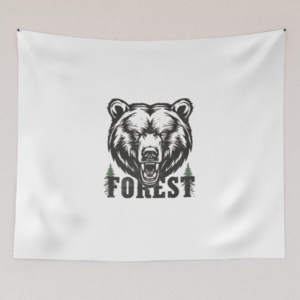 Item preview, Wild Bear Head – Forest Vintage Print designed and sold by mari0n980.
