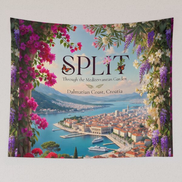 Item preview, Copy of Ai image of Split Riva Promenade Window View - Diocletian’s Palace Premium Travel Poster Art Print designed and sold by TrendSh0p.