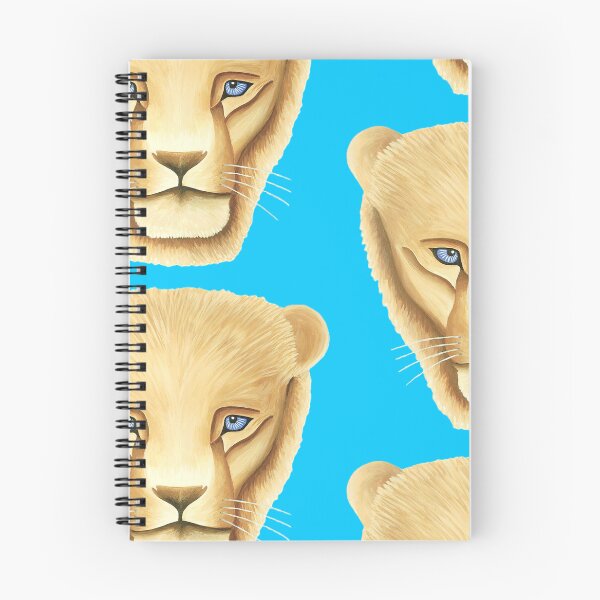 Item preview, Lion head portrait design sky blue background big cat unique gift present artwork designed and sold by Arniesart85.