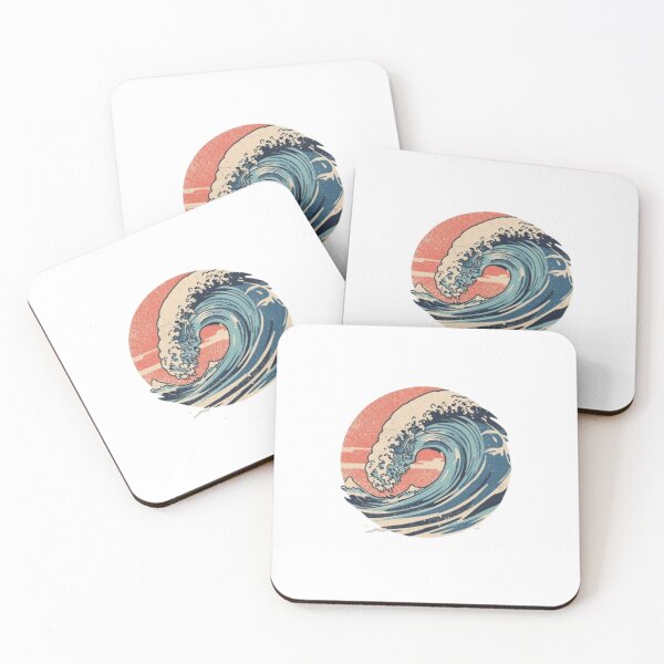 Item preview, Retro Surf Wave – Vintage Beach Art designed and sold by mari0n980.