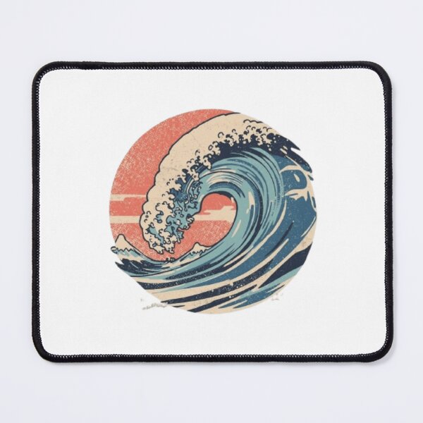 Item preview, Retro Surf Wave – Vintage Beach Art designed and sold by mari0n980.