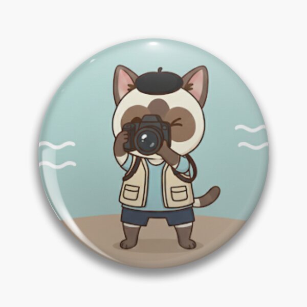 Item preview, Photographer Siamese Cat with Camera | Cute Wildlife Photo Kitty designed and sold by CutePetss.