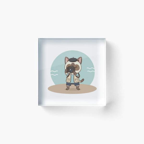 Item preview, Photographer Siamese Cat with Camera | Cute Wildlife Photo Kitty designed and sold by CutePetss.
