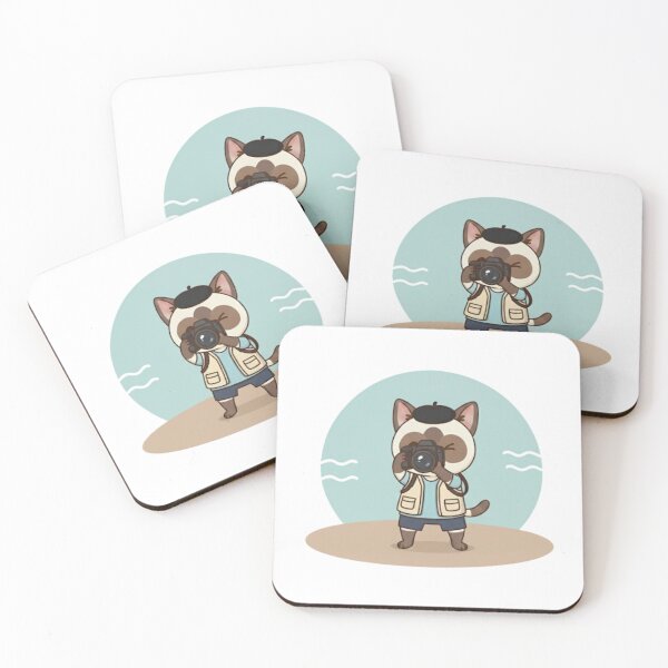 Item preview, Photographer Siamese Cat with Camera | Cute Wildlife Photo Kitty designed and sold by CutePetss.