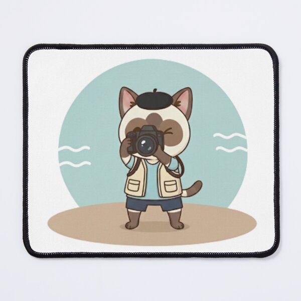 Item preview, Photographer Siamese Cat with Camera | Cute Wildlife Photo Kitty designed and sold by CutePetss.