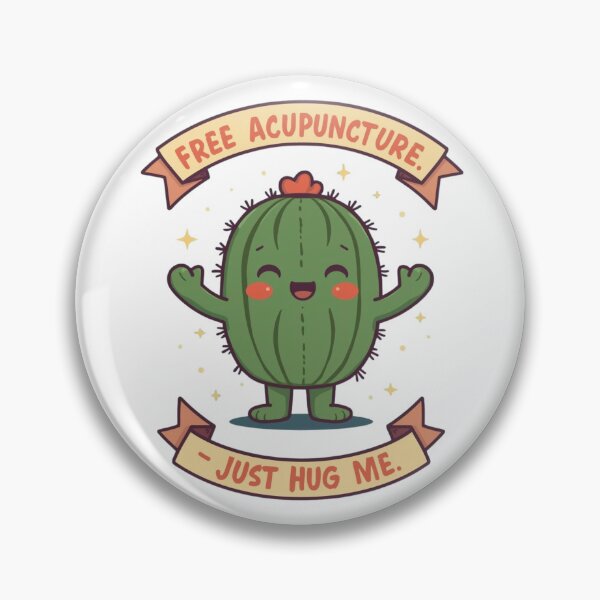 Item preview, Acupuncture Cactus, Gift For An Acupuncturist " Free Acupunture, Just Hug Me" designed and sold by sz0g0.
