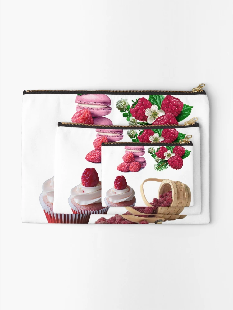 Thumbnail 2 of 4, Zipper Pouch, Raspberry Sticker Pack designed and sold by Letsgonjdevils0.