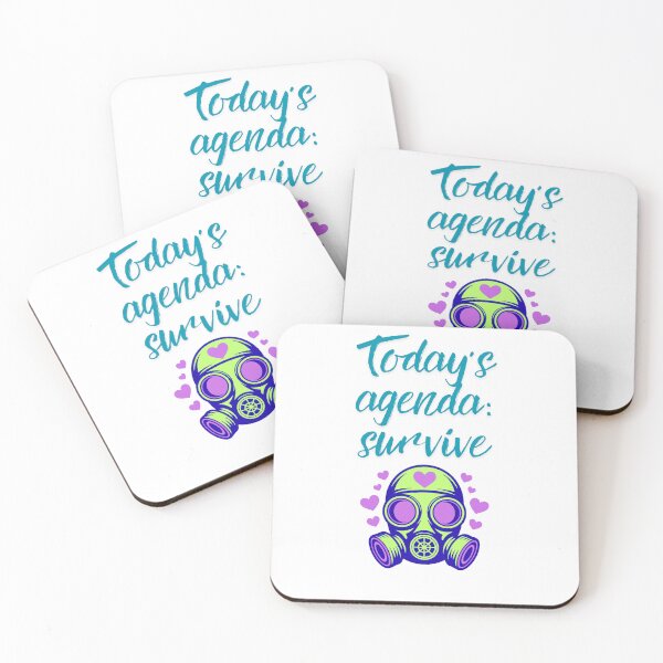 Item preview, Today’s Agenda: Survive Cool quote designed and sold by SloganSauce.