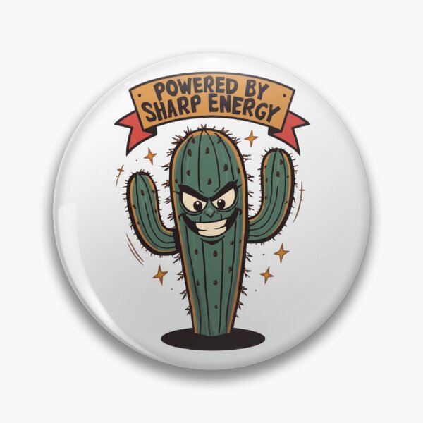 Item preview, Acupuncture Cactus, Gift For An Acupuncturist "Powered By Sharp Energy" designed and sold by sz0g0.