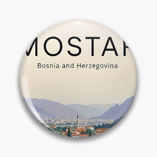 Item preview, Ai Illustration Vintage Travel Poster of Mostar – Timeless Stari Most & Neretva River Beauty designed and sold by TrendSh0p.