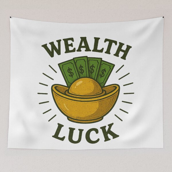 Item preview, Golden Wealth Luck Prosperity Money Symbol designed and sold by HiteshArt111.
