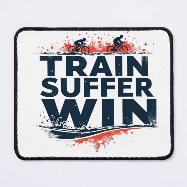Item preview, TRAIN SUFFER WIN — Hardcore Triathlon Motivation Design for Endurance Athletes designed and sold by Triathlongram.