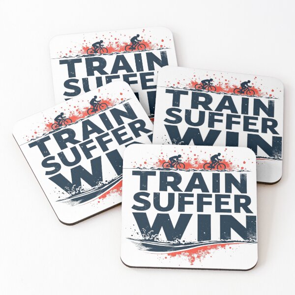 Item preview, TRAIN SUFFER WIN — Hardcore Triathlon Motivation Design for Endurance Athletes designed and sold by Triathlongram.
