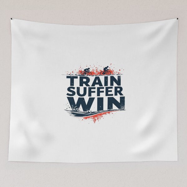 Item preview, TRAIN SUFFER WIN — Hardcore Triathlon Motivation Design for Endurance Athletes designed and sold by Triathlongram.