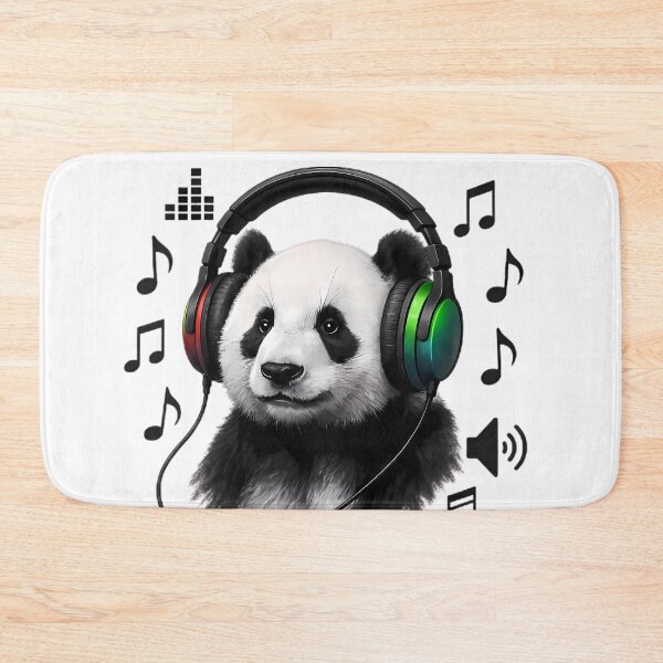 Item preview, DJ Panda with Headphones - Music Lover Gift Art designed and sold by DrawDrip.