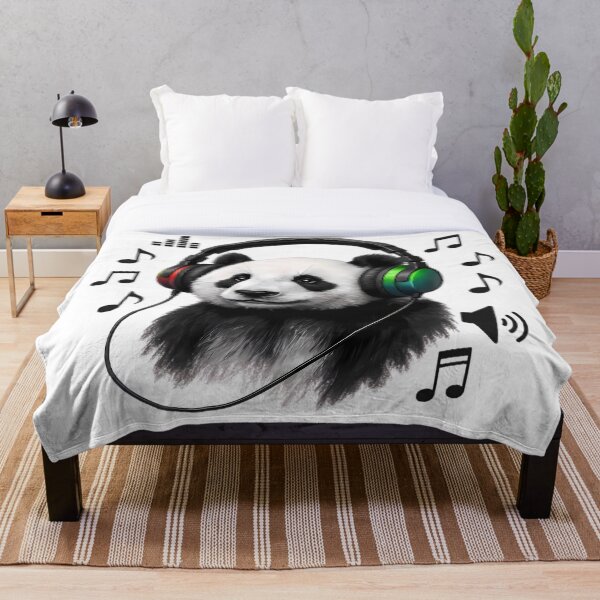 Item preview, DJ Panda with Headphones - Music Lover Gift Art designed and sold by DrawDrip.