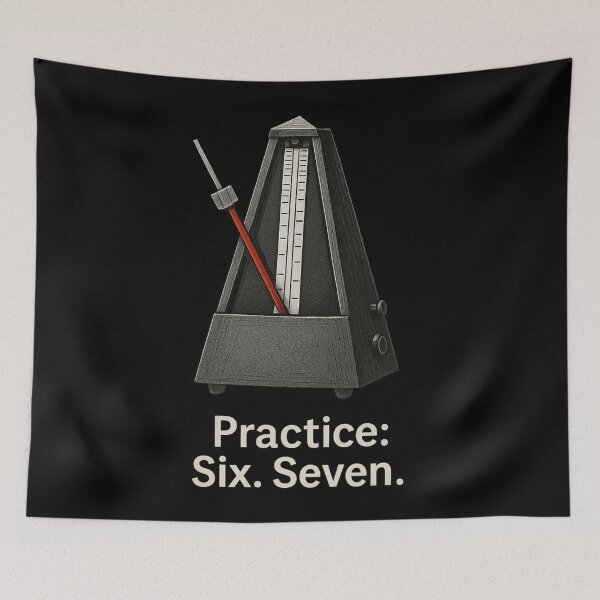 Item preview, Metronome Practice Six Seven Music Teacher Humor designed and sold by I AM BRO.