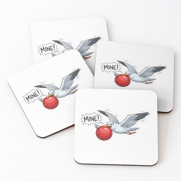 Item preview, Greedy Seagull Stealing Christmas Ornament "MINE!" Meme designed and sold by StickyGuys.