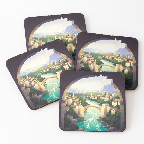 Item preview, Copy of Ai Illustration Vintage Travel Poster of Mostar – Timeless Stari Most & Neretva River Beauty designed and sold by TrendSh0p.