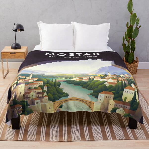 Item preview, Copy of Ai Illustration Vintage Travel Poster of Mostar – Timeless Stari Most & Neretva River Beauty designed and sold by TrendSh0p.