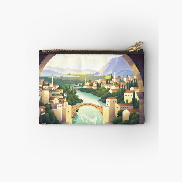 Item preview, Copy of Ai Illustration Vintage Travel Poster of Mostar – Timeless Stari Most & Neretva River Beauty designed and sold by TrendSh0p.