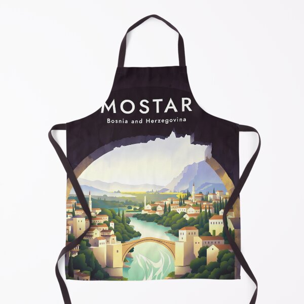 Item preview, Copy of Ai Illustration Vintage Travel Poster of Mostar – Timeless Stari Most & Neretva River Beauty designed and sold by TrendSh0p.