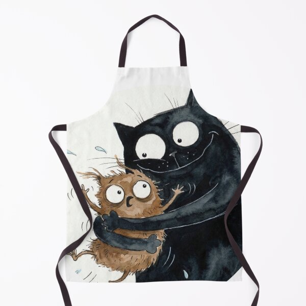 Item preview, Too Much Love: Funny Black Cat Crushing Hug designed and sold by AgingeR.