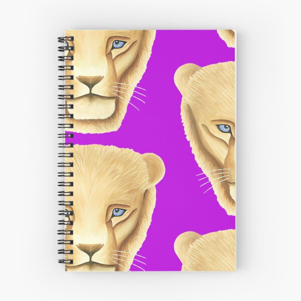 Item preview, Lion head portrait design lilac purple background big cat unique gift present artwork designed and sold by Arniesart85.
