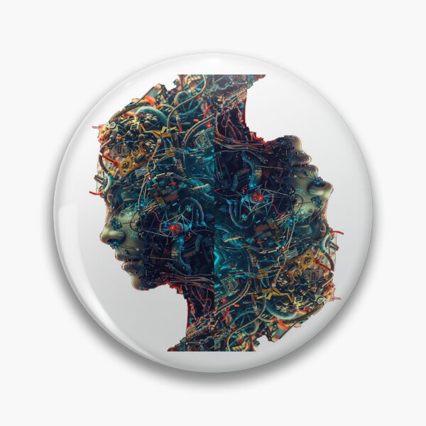 Item preview, Cybernetic Soul – Futuristic AI Humanoid Art designed and sold by mayarelshukairi.