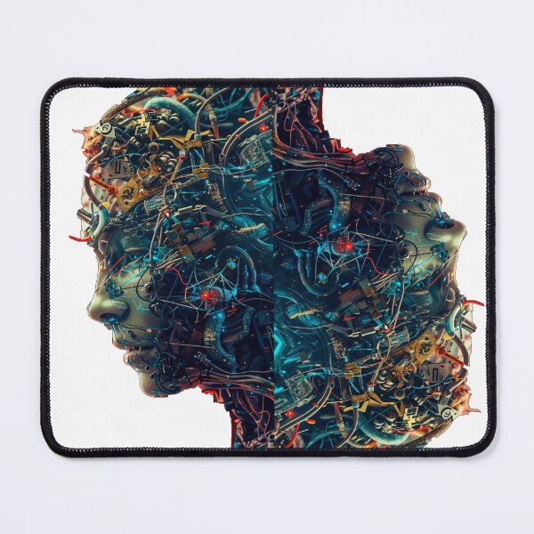 Item preview, Cybernetic Soul – Futuristic AI Humanoid Art designed and sold by mayarelshukairi.