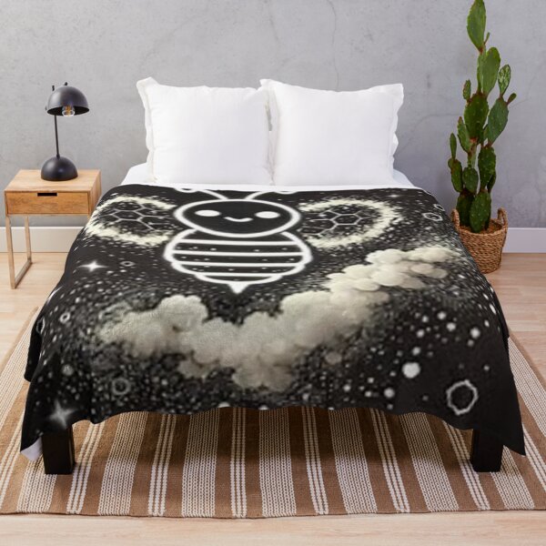 Item preview, Cute Space Bee Kawaii Honeycomb Art designed and sold by BigBlueArt.