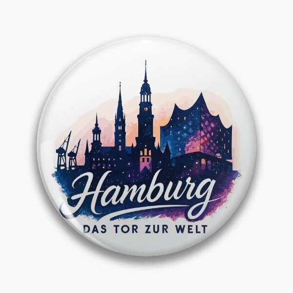 Item preview, Hamburg Gateway to the World City Silhouette Harbor Gift designed and sold by Pineapple-Tree.
