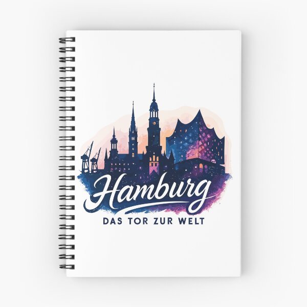 Item preview, Hamburg Gateway to the World City Silhouette Harbor Gift designed and sold by Pineapple-Tree.