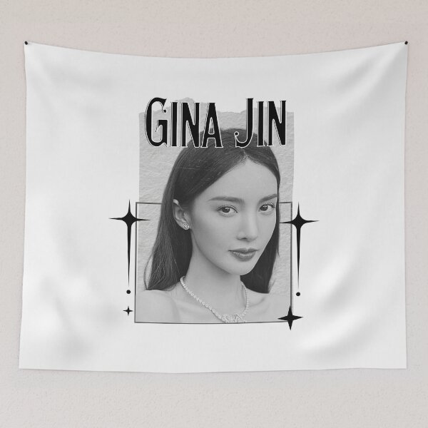 Item preview, Gina Jin – Jin Chen (金晨) Chinese Actress Cdrama Chinese Entertainment Scrapbook Collage Cozy Y2K Vintage Design designed and sold by HELL0WBELLO.