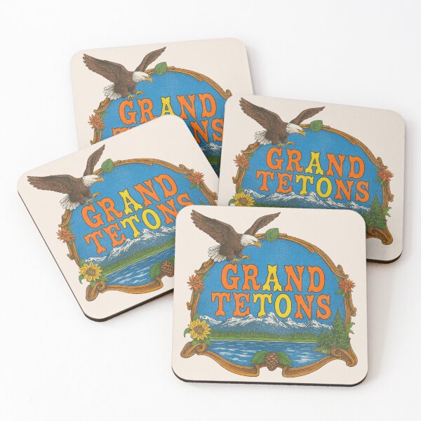 Item preview, Grand Tetons Mountains Wyoming Retro Travel Souvenir designed and sold by ourkid.