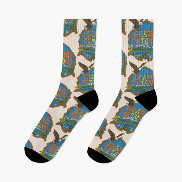 Item preview, Grand Tetons Mountains Wyoming Retro Travel Souvenir designed and sold by ourkid.