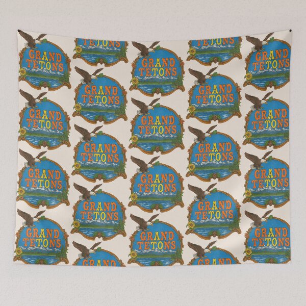 Item preview, Grand Tetons Mountains Wyoming Retro Travel Souvenir designed and sold by ourkid.