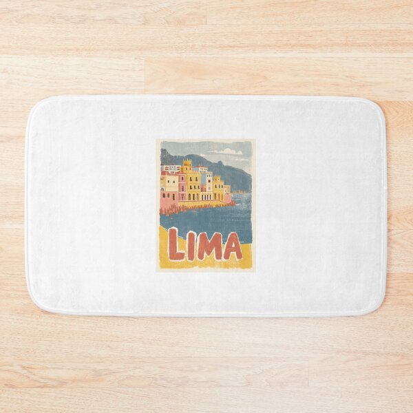 Item preview, Lima vintage coastal illustration in warm tones designed and sold by StormArte.