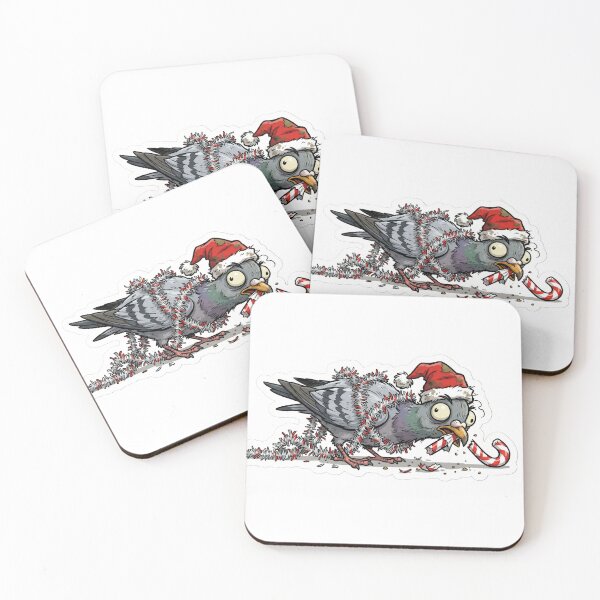 Item preview, Feral Pigeon Trash Bird Christmas Chaos Sticker | Unhinged Holiday designed and sold by StickyGuys.