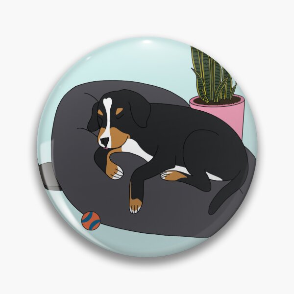 Item preview, Dog Sleeping on Beanbag Chair designed and sold by KnotsAndJotsArt.
