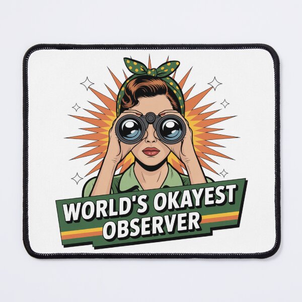 Item preview, World's Okayest Observer Vintage Pinup Girl designed and sold by chattsuede.