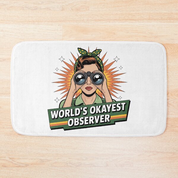 Item preview, World's Okayest Observer Vintage Pinup Girl designed and sold by chattsuede.
