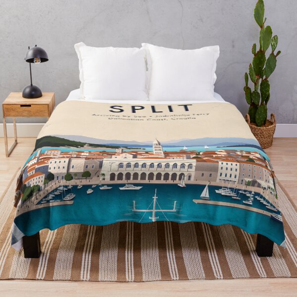 Item preview, Copy of Copy of Ai image of Split Riva Promenade Window View - Diocletian’s Palace Premium Travel Poster Art Print designed and sold by TrendSh0p.