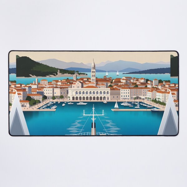 Item preview, Copy of Copy of Ai image of Split Riva Promenade Window View - Diocletian’s Palace Premium Travel Poster Art Print designed and sold by TrendSh0p.